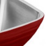 Vollrath 4763515 Double Wall Square Beehive 5.2 Qt. Serving Bowl - Dazzle Red
