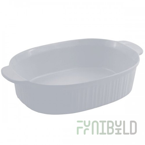Bon Chef 5055 4 Qt. Pewter-Glo Cast Aluminum Oval Casserole Dish