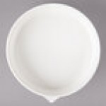 Bon Chef 1400000P Stacked Lines 48 oz. White Porcelain Pasta Bowl - 8/Pack