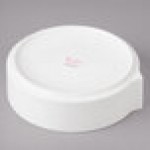 Bon Chef 1400000P Stacked Lines 48 oz. White Porcelain Pasta Bowl - 8/Pack