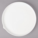Bon Chef 1400000P Stacked Lines 48 oz. White Porcelain Pasta Bowl - 8/Pack