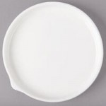 Bon Chef 1400000P Stacked Lines 48 oz. White Porcelain Pasta Bowl - 8/Pack