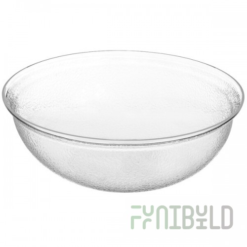 Carlisle 15 Qt. Clear Pebbled Acrylic Serving/Salad Bowl