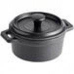 Elite Global Solutions Illogical 6 oz. Black Faux Cast Iron Melamine Pot with Lid - 6/Case Elite Global Solutions Illogical 6 oz. Black Faux Cast Iron Melamine Pot with Lid - 6/Case