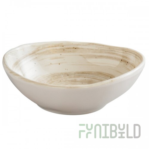 Elite Global Solutions D431OV Van Gogh Taupe 5 oz. Oval Melamine Bowl - 6/Case
