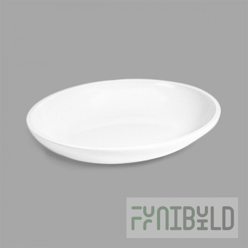 Delfin from Steelite International DFBOV13112ME020 Metro White 72 oz. Oval Melamine Bowl