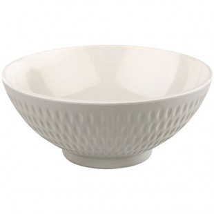 APS Asia Plus 20.4 oz. Cream / Taupe Textured Melamine Bowl APS 15403 - 12/Case