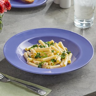 Acopa Foundations 16 oz. Purple Wide Rim Melamine Pasta Bowl - 12/Pack