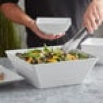 Acopa Rittenhouse 215 oz. Square White Melamine Bowl - 6/Case
