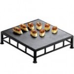 Cal-Mil 1711-3-65 Iron Black Square Riser with Slate Top - 12