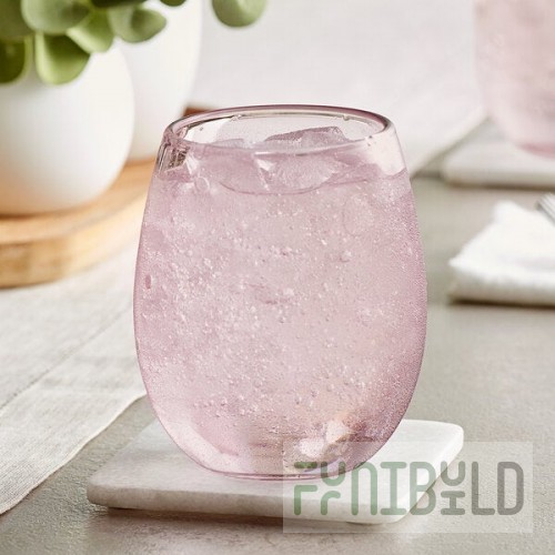 Acopa Pangea 15 oz. Mauve Stemless Wine Glass - 12/Case