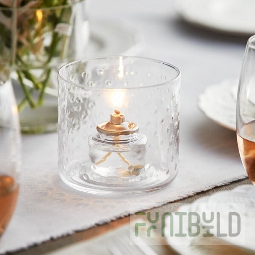 Acopa 12.5 oz. Hobnail Cylindrical Glass Votive Candle Holder - 12/Case