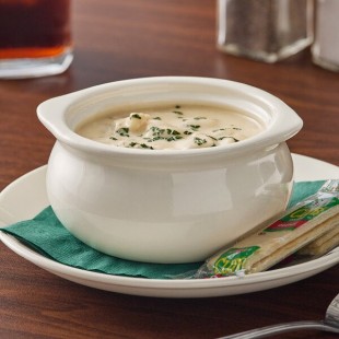Acopa 12 oz. Ivory (American White) Stoneware Onion Soup Crock / Bowl - 24/Case Acopa 12 oz. Ivory (American White) Stoneware Onion Soup Crock / Bowl - 24/Case
