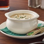 Acopa 12 oz. Ivory (American White) Stoneware Onion Soup Crock / Bowl - 24/Case