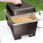 Sterno Copper Vein Fold Away Chafer with Lid and 2 Half Size Pans Sterno Copper Vein Fold Away Chafer with Lid and 2 Half Size Pans