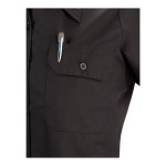 Mercer Culinary Metro Edge Women's Black Short Sleeve Brewer / Work Shirt - 2XL Mercer Culinary Metro Edge Women's Black Short Sleeve Brewer / Work Shirt - 2XL