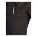 Mercer Culinary Metro Edge Women's Black Short Sleeve Brewer / Work Shirt - 2XL Mercer Culinary Metro Edge Women's Black Short Sleeve Brewer / Work Shirt - 2XL