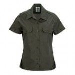 Mercer Culinary Metro Edge Women's Black Short Sleeve Brewer / Work Shirt - 2XL Mercer Culinary Metro Edge Women's Black Short Sleeve Brewer / Work Shirt - 2XL