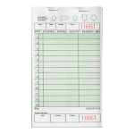 Choice 1 Part Green and White Guest Check with Beverage Lines and Bottom Guest Receipt - 50/Case Choice 1 Part Green and White Guest Check with Beverage Lines and Bottom Guest Receipt - 50/Case