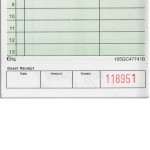 Choice 1 Part Green and White Guest Check with Beverage Lines and Bottom Guest Receipt - 50/Case Choice 1 Part Green and White Guest Check with Beverage Lines and Bottom Guest Receipt - 50/Case