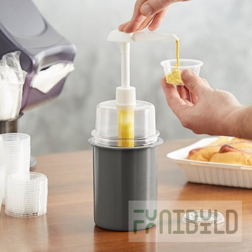 Steril-Sil 30 oz. Gray Condiment Dispenser Kit with 1 oz. Pump and Dome Top Lid