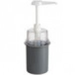 Steril-Sil 30 oz. Gray Condiment Dispenser Kit with 1 oz. Pump and Dome Top Lid