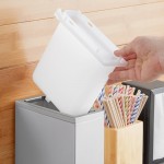 ServSense Single 2 Qt. Stainless Steel Condiment Dispenser - 1 Stainless Steel Pump with Adjustable Portion Control