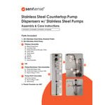 ServSense Single 2 Qt. Stainless Steel Condiment Dispenser - 1 Stainless Steel Pump with Adjustable Portion Control