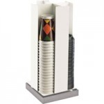 Cal-Mil 3014-55 Luxe Three Compartment Condiment Organizer with Stainless Steel Base - 9 1/4