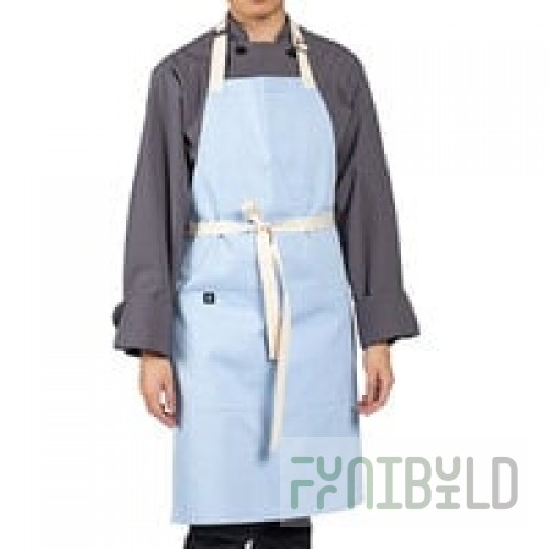 Uncommon Chef 3127 Black Customizable Poly-Cotton Avalanche Bib Apron with Natural Webbing and 3 Pockets - 34