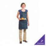Chef Revival Navy Blue Poly-Cotton Customizable Bib Apron with 1 Pocket - 30 Chef Revival Navy Blue Poly-Cotton Customizable Bib Apron with 1 Pocket - 30
