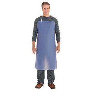 Ansell 56-009 Blue 6 Mil Chemical-Resistant Vinyl PVC Dishwasher Apron - 54
