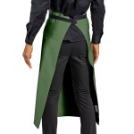 Uncommon Chef 3120 Sea Green Customizable 100% Cotton Canvas Muse Bistro Apron with Black Webbing and 1 Pocket - 33