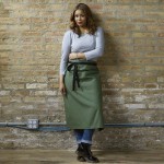 Uncommon Chef 3120 Sea Green Customizable 100% Cotton Canvas Muse Bistro Apron with Black Webbing and 1 Pocket - 33