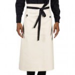 Uncommon Chef 3120 Sea Green Customizable 100% Cotton Canvas Muse Bistro Apron with Black Webbing and 1 Pocket - 33