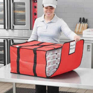 Choice Customizable Insulated Pizza Delivery Bag Red Nylon 20 1/2 Choice Customizable Insulated Pizza Delivery Bag Red Nylon 20 1/2