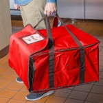 Choice Customizable Insulated Pizza Delivery Bag Red Nylon 20 1/2 Choice Customizable Insulated Pizza Delivery Bag Red Nylon 20 1/2