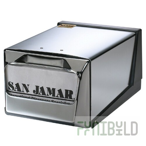 San Jamar H3001XC Fullfold Countertop Napkin Dispenser - Chrome Face with Chrome Body