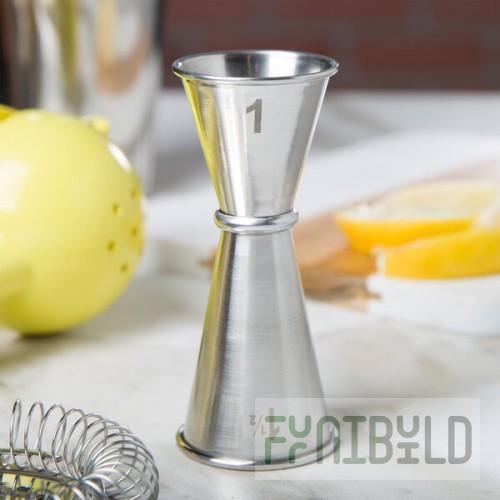 American Metalcraft JG4 1 oz. & 1.5 oz. Stainless Steel Japanese Style Jigger