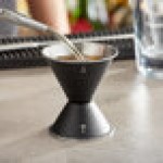 Acopa 1 oz. & 2 oz. Black Classic Jigger Acopa 1 oz. & 2 oz. Black Classic Jigger
