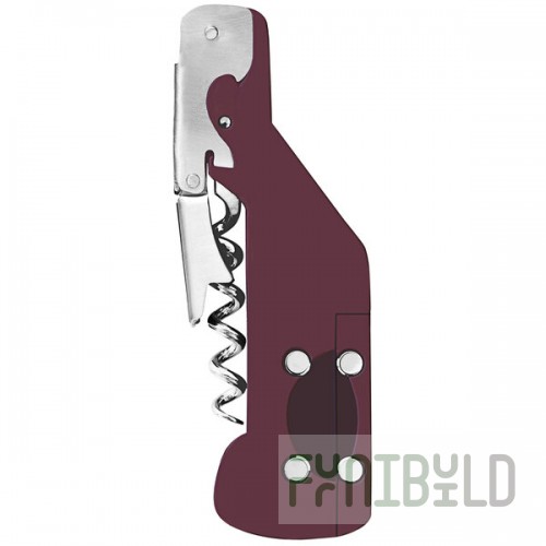 Franmara Boomerang Balena Compact Waiter's Corkscrew with Burgundy Handle 2036-03