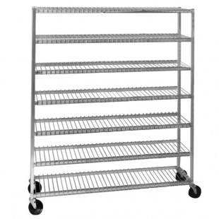 Channel 568 7 Shelf Mobile Aluminum Cooling Rack Channel 568 7 Shelf Mobile Aluminum Cooling Rack