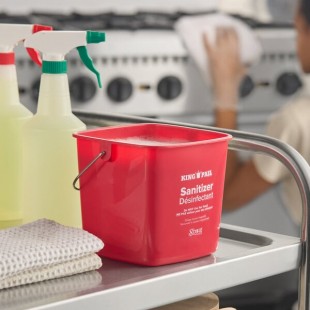 Noble King-Pail 3 Qt. Red Sanitizing Pail Noble King-Pail 3 Qt. Red Sanitizing Pail