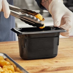 Vollrath 9094420 Super Pan® 1/9 Size Black High Heat Plastic Food Pan - 4