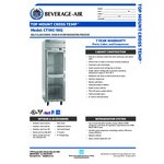 Beverage-Air CT1HC-1HG Cross-Temp 1 Section Convertible Reach-In Refrigerator / Freezer with Half Glass Doors