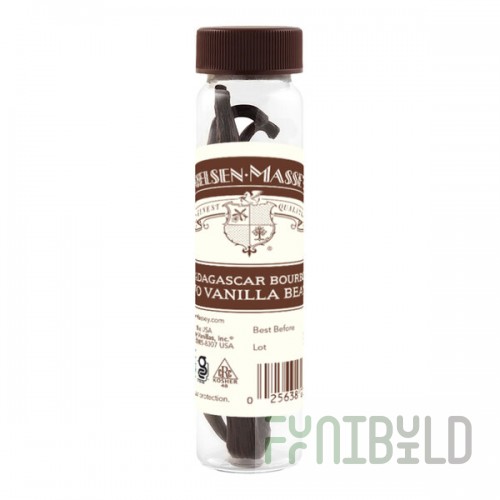Nielsen-Massey 2-Count Madagascar Bourbon Vanilla Bean Vial - 12/Case
