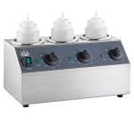 Carnival King Triple 32 oz. Sauce / Topping Bottle Warmer with 6 Squeeze Bottles - 600W, 120V