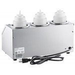 Carnival King Triple 32 oz. Sauce / Topping Bottle Warmer with 6 Squeeze Bottles - 600W, 120V