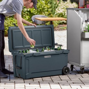 CaterGator CG100CHRW Charcoal 110 Qt. Mobile Rotomolded Outdoor Cooler / Ice Chest CaterGator CG100CHRW Charcoal 110 Qt. Mobile Rotomolded Outdoor Cooler / Ice Chest