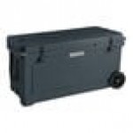 CaterGator CG100CHRW Charcoal 110 Qt. Mobile Rotomolded Outdoor Cooler / Ice Chest